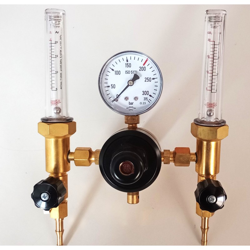 REDUKTOR BUTLOWY JEDNOST. DO ARGONU I CO2 Z ROTAMETRAMI