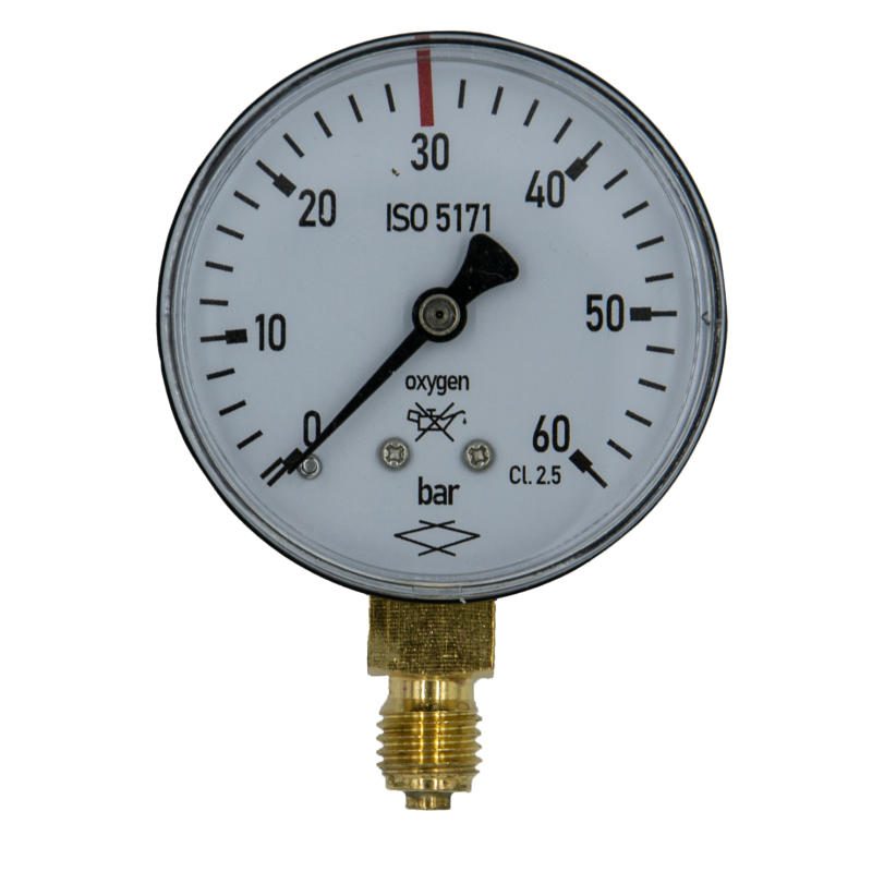 Manometr 0-60 bar / 30 bar tlen
